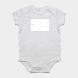 Muller-Lyer illusion (T478/0447) Baby Bodysuit